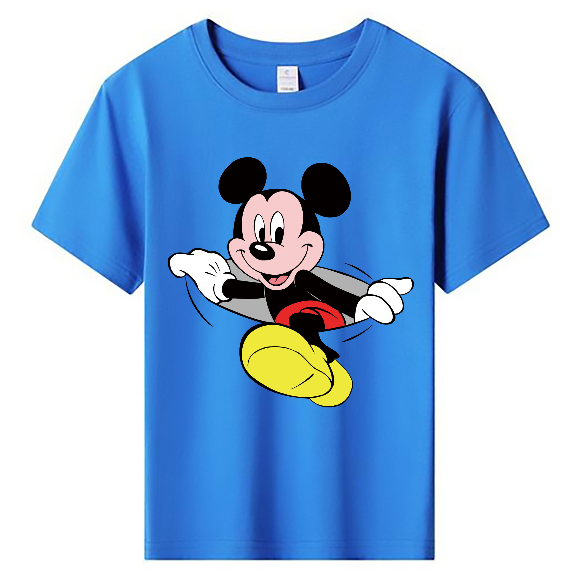 ミッキーマウス Mickey Mouse 綿100％キッズTシャツ（フロントプリント）